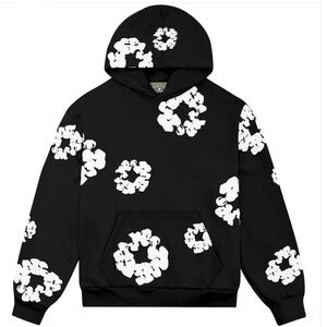 Denim tears classic design hoodie, black